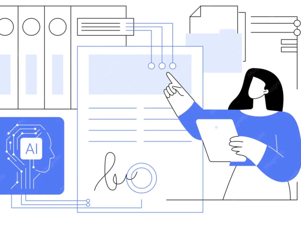 Person using AI to work with structured brand guidelines.